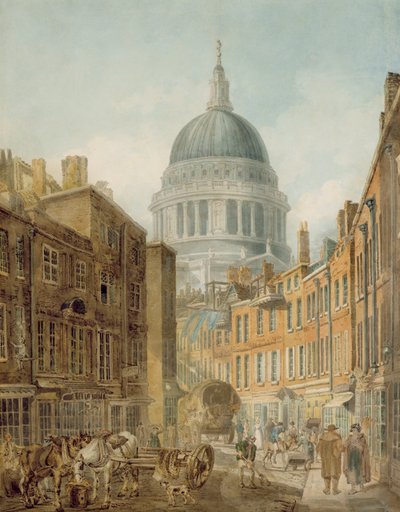 St. Pauls from St. Martins le Grand by Thomas Girtin